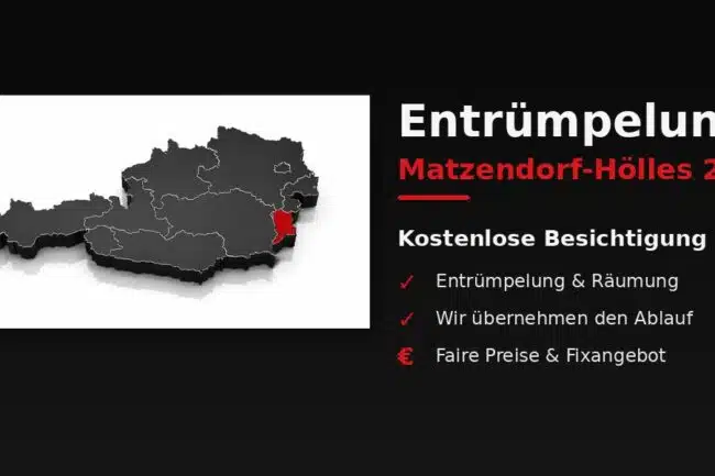 Entrümpelung Matzendorf-Hölles 2751 Gratis Besichtigung